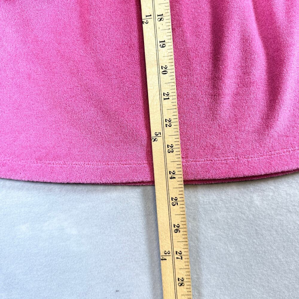 PJ Salvage terry knit dress - pink nightgown swimsuit coverup elastic waist sz M - Picture 7 of 8